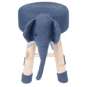 Crochet elephant stool chair